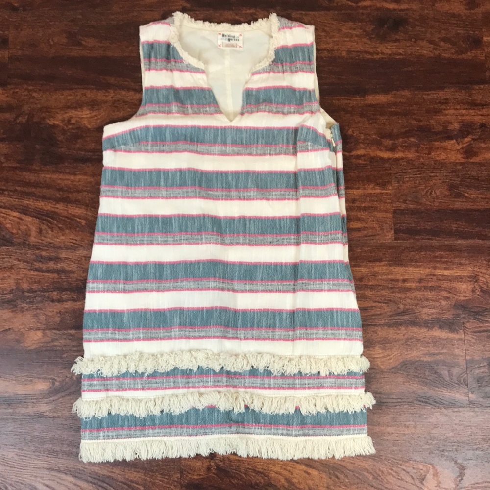Aline dress with fringe detail
